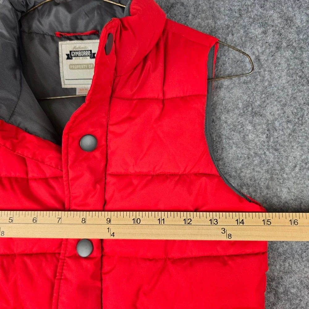 Gymboree Puffer Vest Boys Size S 5-6 Red Quilted Snap Front Outerwear